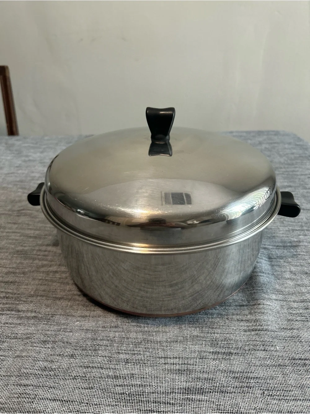 THERMIC RAY By NORRIS LA Stock Pot w/ Lid Set Stainless Steel Copper Bottom USA